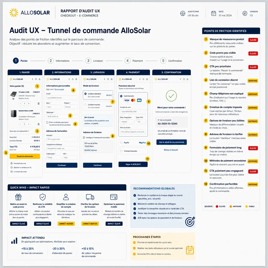 Audit du tunnel AlloSolar